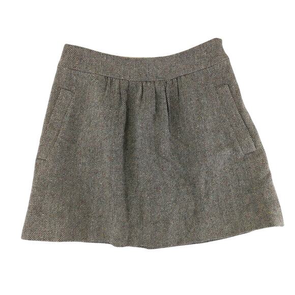 J.Crew Factory Tweed Wool Blend Mini Skirt Pleated Academia Schoolgirl Women's 6 - Picture 1 of 4